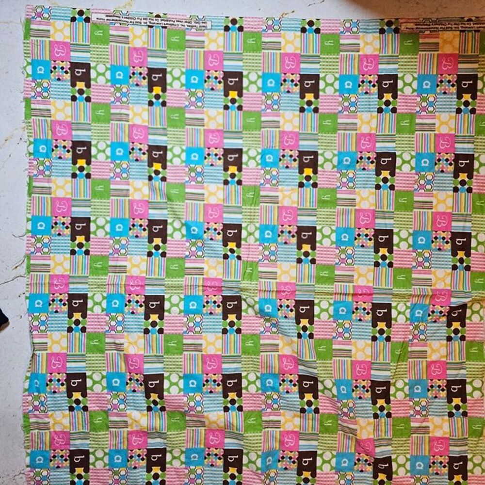 Hallmark Baby Patchwork Print Fabric by David Textiles – 36"x44" Cotton Material